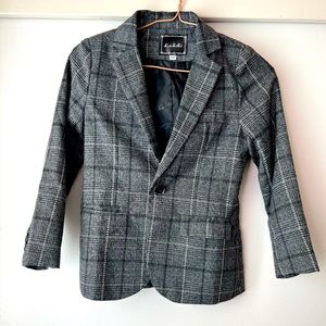 Boys Plaid Blazer Pants Set Casual Suit Classic Kids 2 Piece Sport Coats Outfits